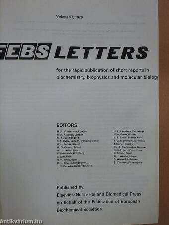 Febs Letters Volume 97, Number 1-2./Volume 98, Number 1-2.