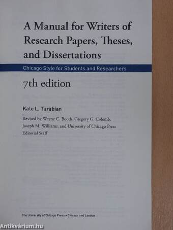 A Manual for Writers of Research Papers, Theses, and Dissertations