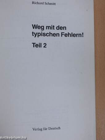 Weg mit den typischen Fehlern! 2. (töredék)