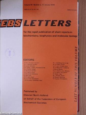 Febs Letters Volume 97, Number 1-2./Volume 98, Number 1-2.