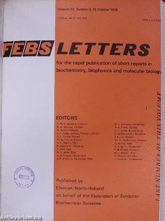 Febs Letters Volume 93, Number 1-2./Volume 94, Number 1-2.