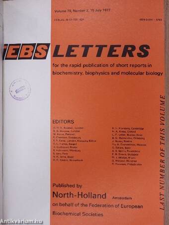 Febs Letters Volume 79, Number 1-2./Volume 80, Number 1-2./Master Index Volumes 71-80.