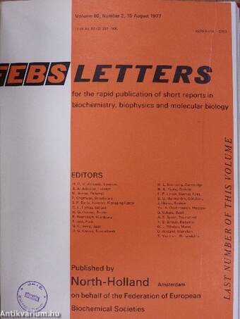 Febs Letters Volume 79, Number 1-2./Volume 80, Number 1-2./Master Index Volumes 71-80.