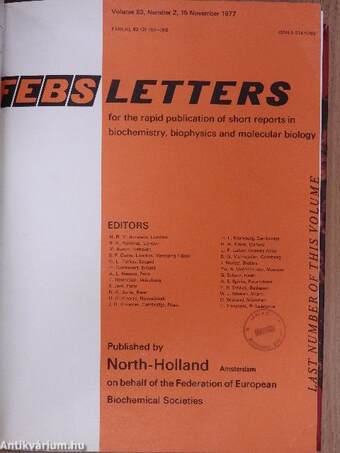 Febs Letters Volume 83, Number 1-2./Volume 84, Number 1-2.