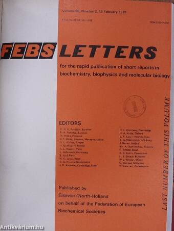 Febs Letters Volume 85, Number 1-2./Volume 86, Number 1-2.