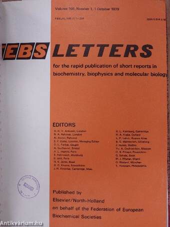 Febs Letters Volume 105, Number 1-2./Volume 106, Number 1-2.