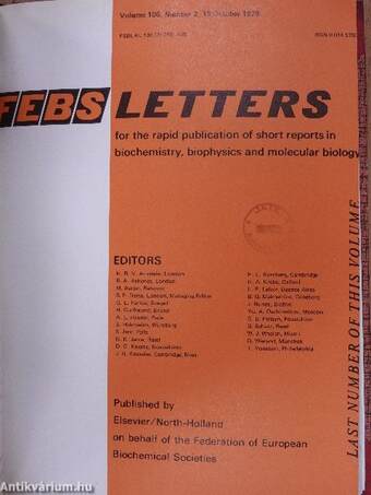 Febs Letters Volume 105, Number 1-2./Volume 106, Number 1-2.