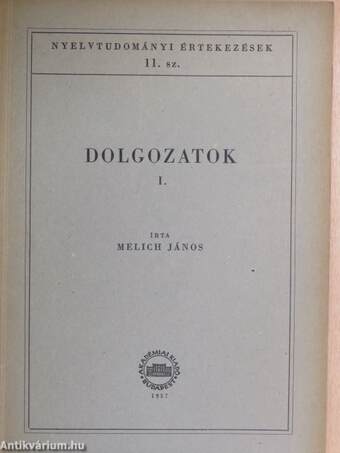 Dolgozatok I.