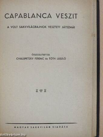 Capablanca/Capablanca veszit