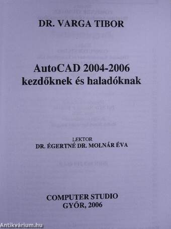 AutoCAD 2004-2006 kezdőknek és haladóknak/AutoCAD újdonságok a 2006 verzióban