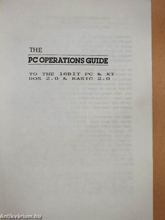 The PC Operations Guide