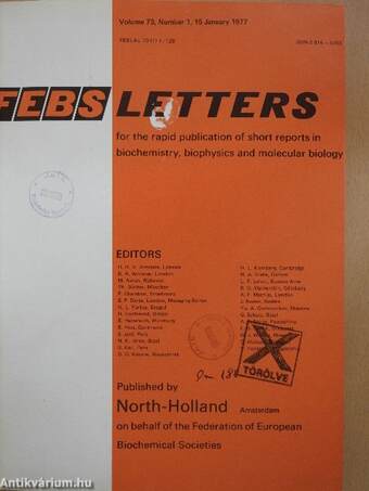 Febs Letters Volume 73, Number 1-2./Volume 74, Number 1-2.