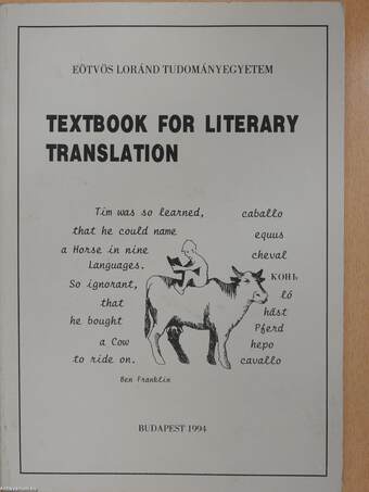 Textbook for literary translation (dedikált példány)