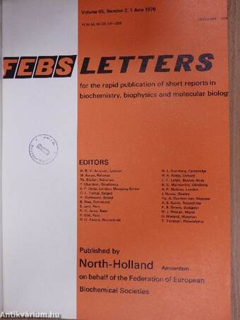 Febs Letters Volume 65, Number 1-3./Volume 66, Number 1-2.