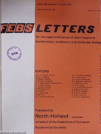 Febs Letters Volume 65, Number 1-3./Volume 66, Number 1-2.