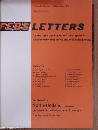 Febs Letters Volume 57, Number 1-3./Volume 58, Number 1.