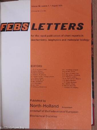 Febs Letters Volume 55, Number 1./Volume 56, Number 1-2.