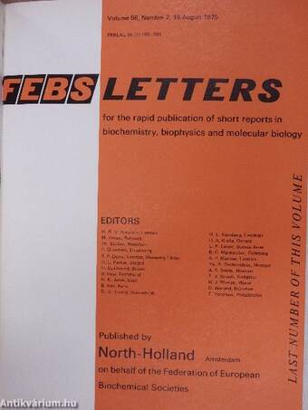 Febs Letters Volume 55, Number 1./Volume 56, Number 1-2.