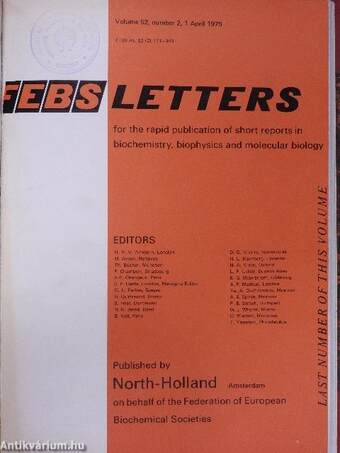 Febs Letters Volume 51, Number 1./Volume 52, Number 1-2.