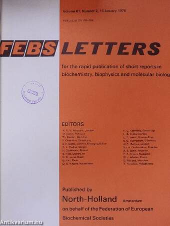 Febs Letters Volume 61, Number 1-2./Volume 62, Number 1-3.