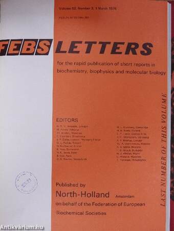 Febs Letters Volume 61, Number 1-2./Volume 62, Number 1-3.