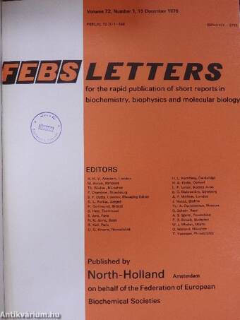 Febs Letters Volume 71, Number 1-2./Volume 72, Number 1-2.