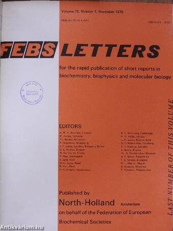 Febs Letters Volume 69, Number 1./Volume 70, Number 1./Master Index Volumes 61-70.