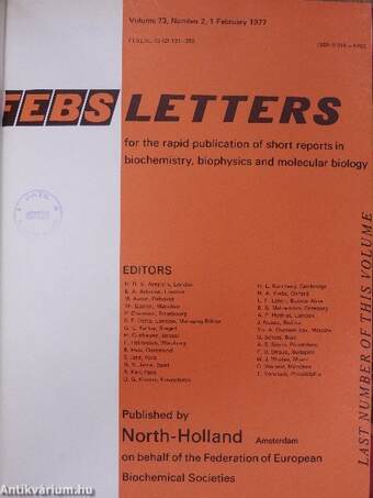 Febs Letters Volume 73, Number 1-2./Volume 74, Number 1-2.