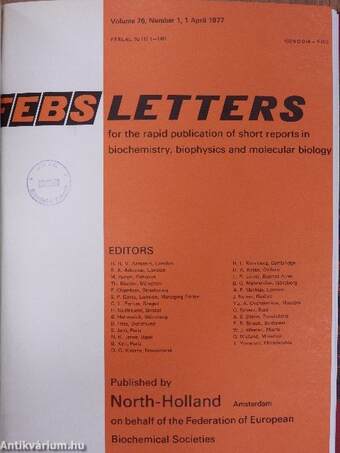 Febs Letters Volume 75, Number 1./Volume 76, Number 1-2.