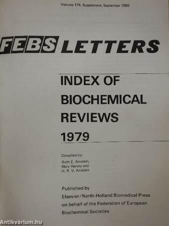 Febs Letters Volume 119, Number 1-2./Volume 120, Number 1-2./Index of Biochemical Reviews 1979