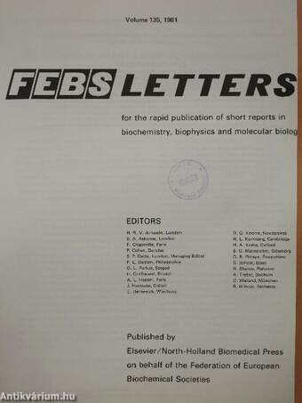 Febs Letters Volume 135, Number 1-2./Volume 136, Number 1-2.