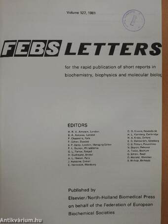 Febs Letters Volume 127, Number 1-2./Volume 128, Number 1-2.