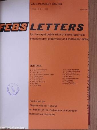 Febs Letters Volume 113, Number 1-2./Volume 114, Number 1-2.