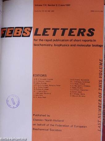 Febs Letters Volume 113, Number 1-2./Volume 114, Number 1-2.