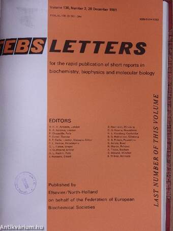 Febs Letters Volume 135, Number 1-2./Volume 136, Number 1-2.