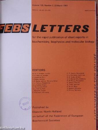 Febs Letters Volume 125, Number 1-2./Volume 126, Number 1-2.