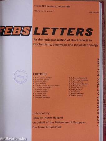 Febs Letters Volume 125, Number 1-2./Volume 126, Number 1-2.