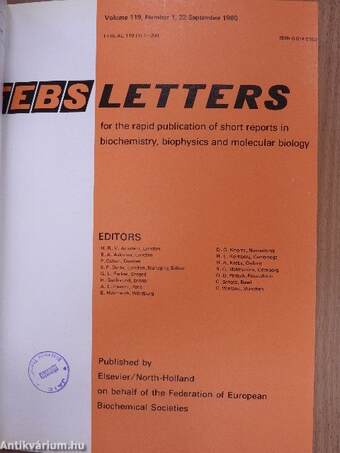 Febs Letters Volume 119, Number 1-2./Volume 120, Number 1-2./Index of Biochemical Reviews 1979