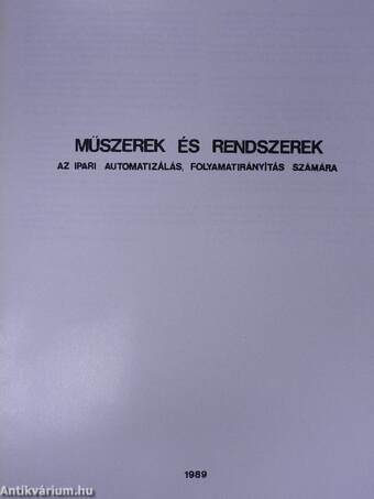 Műszerek és rendszerek