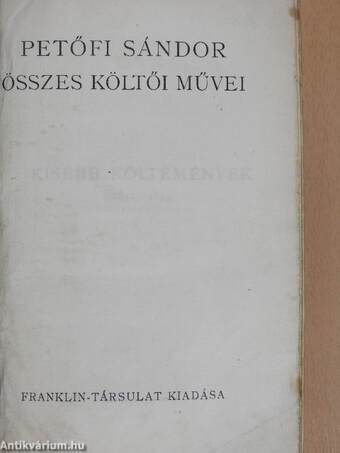 Petőfi Sándor összes költői művei