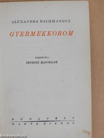 Gyermekkorom