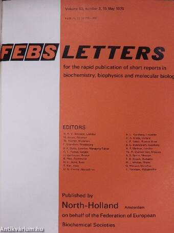 Febs Letters Volume 53, Number 1-3./Volume 54, Number 1-3.