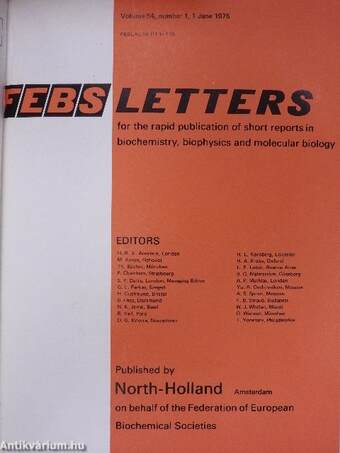 Febs Letters Volume 53, Number 1-3./Volume 54, Number 1-3.