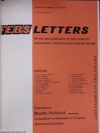 Febs Letters Volume 53, Number 1-3./Volume 54, Number 1-3.