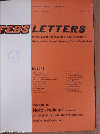 Febs Letters Volume 67, Number 1-3./Volume 68, Number 1-2.