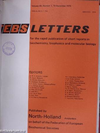 Febs Letters Volume 67, Number 1-3./Volume 68, Number 1-2.