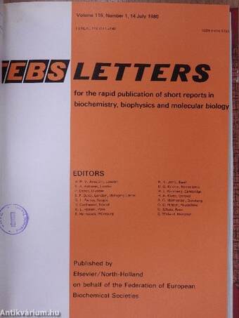 Febs Letters Volume 115, Number 1-2./Volume 116, Number 1-2.