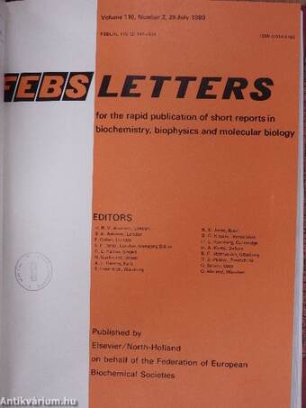 Febs Letters Volume 115, Number 1-2./Volume 116, Number 1-2.