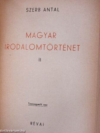 Magyar irodalomtörténet I-II.