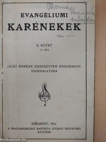 A Magyarországi Baptista Ifjúsági Szövetség keresztyén énekkarok használatára kiadott kottáinak egyedi gyűjteménye